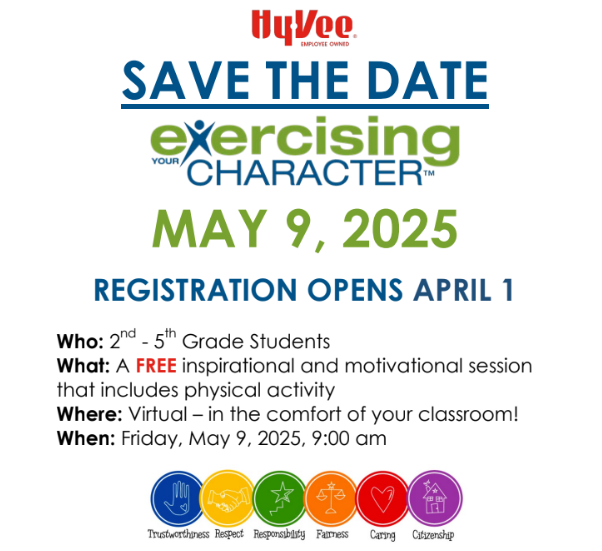 2025 Exercise Your Character Save the Date